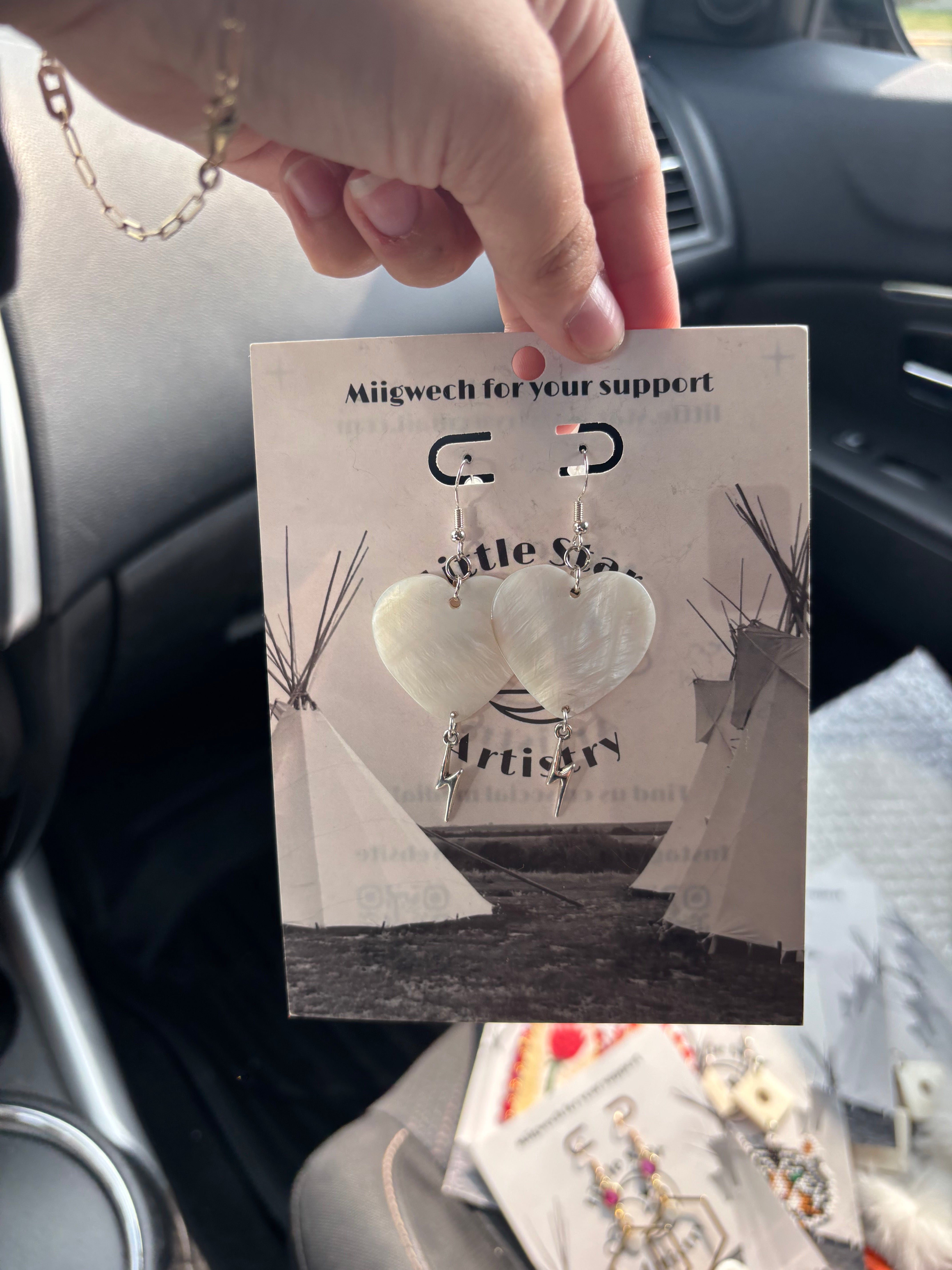 Dorienne Proulx Mother of Pearl Silver Earrings