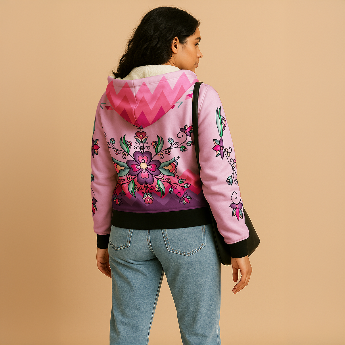 Amber Evening Garland Women's Sherpa Hoodie