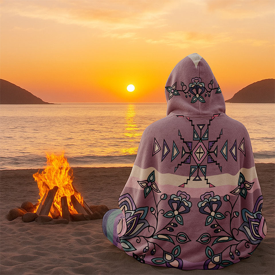 Snow Petal Spirit Hooded Blanket