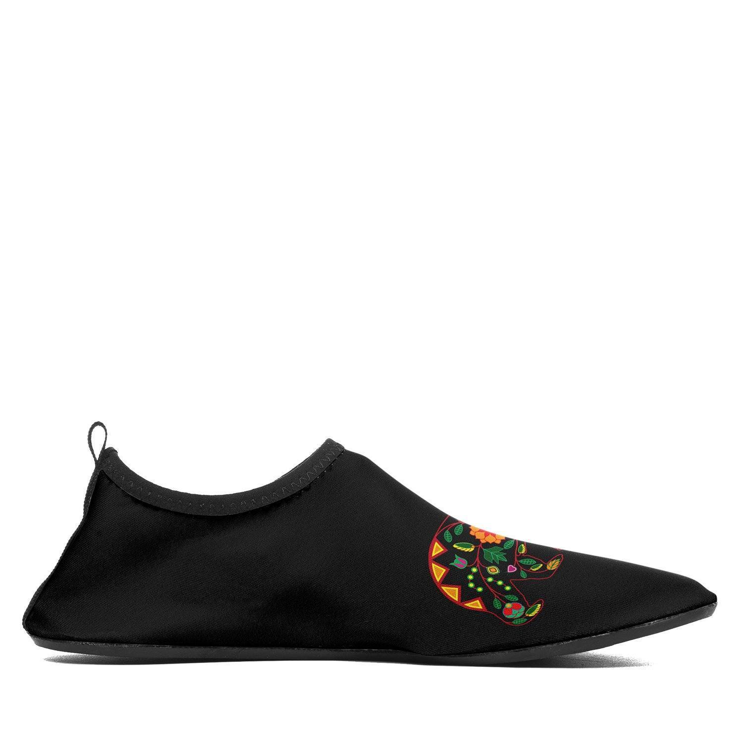 Floral Bear Sockamoccs Sockamoccs Kid's Slip On Shoes 49 Dzine