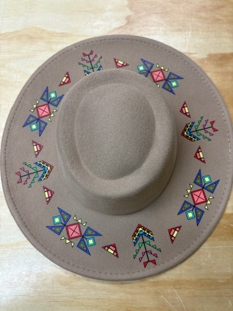 Nightfire Shapes Tan Fedora Hat