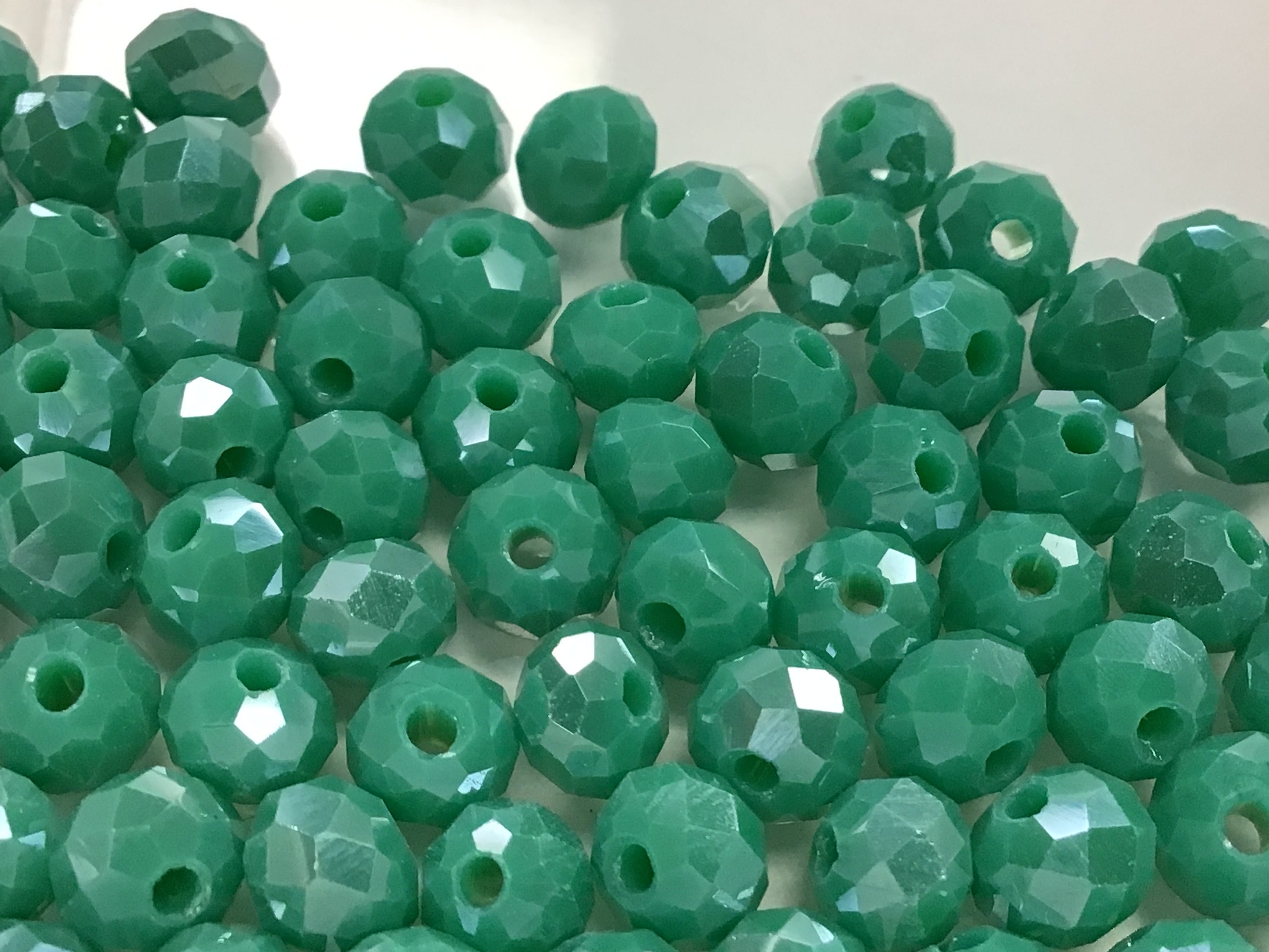 6mm Rondelle Glass Bead - Crystal Brook