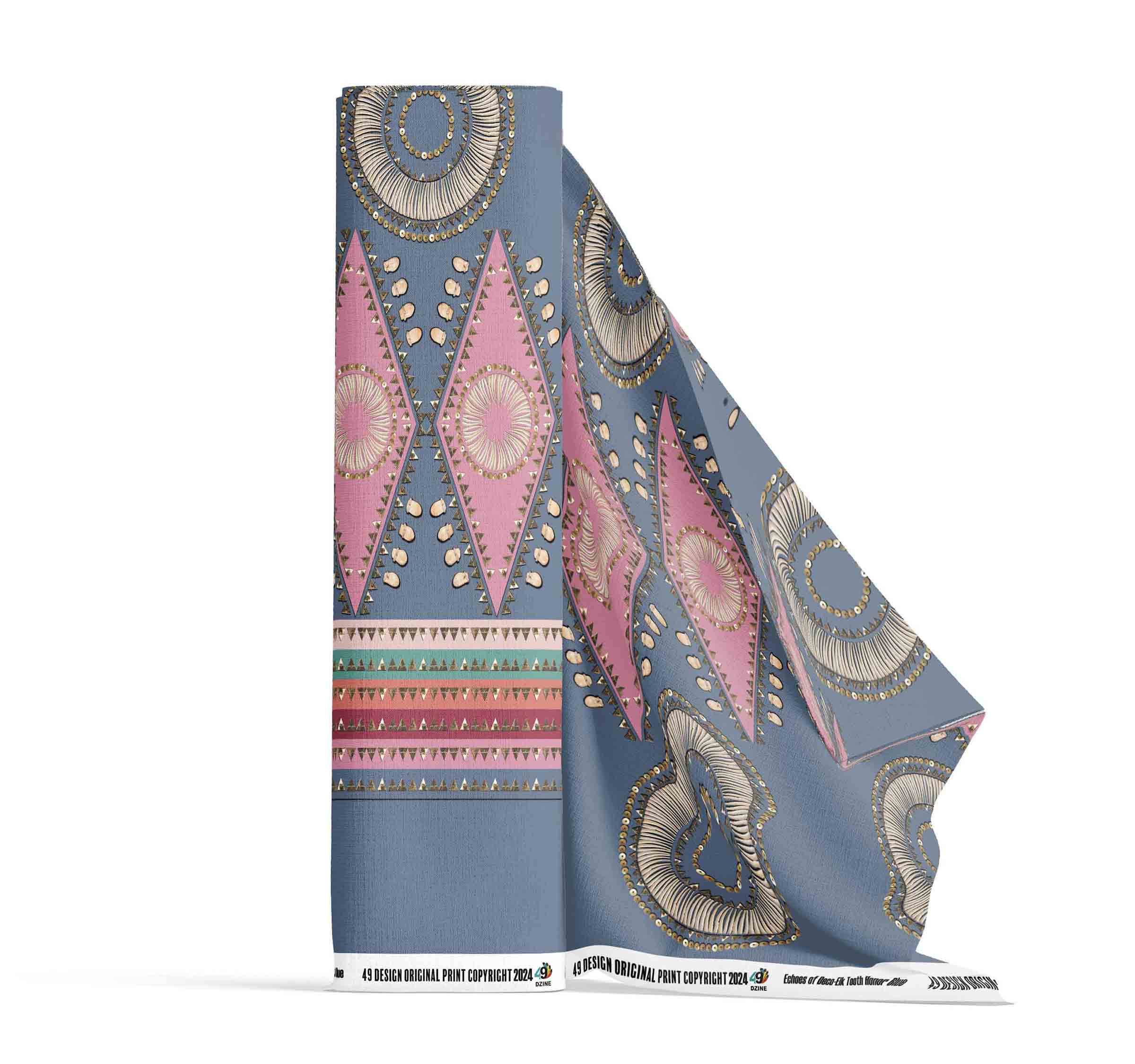 Elk Tooth Honour Blue Cotton Poplin