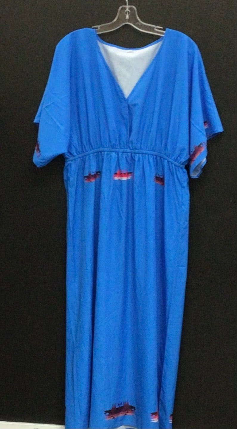 Geometric Blue Dress