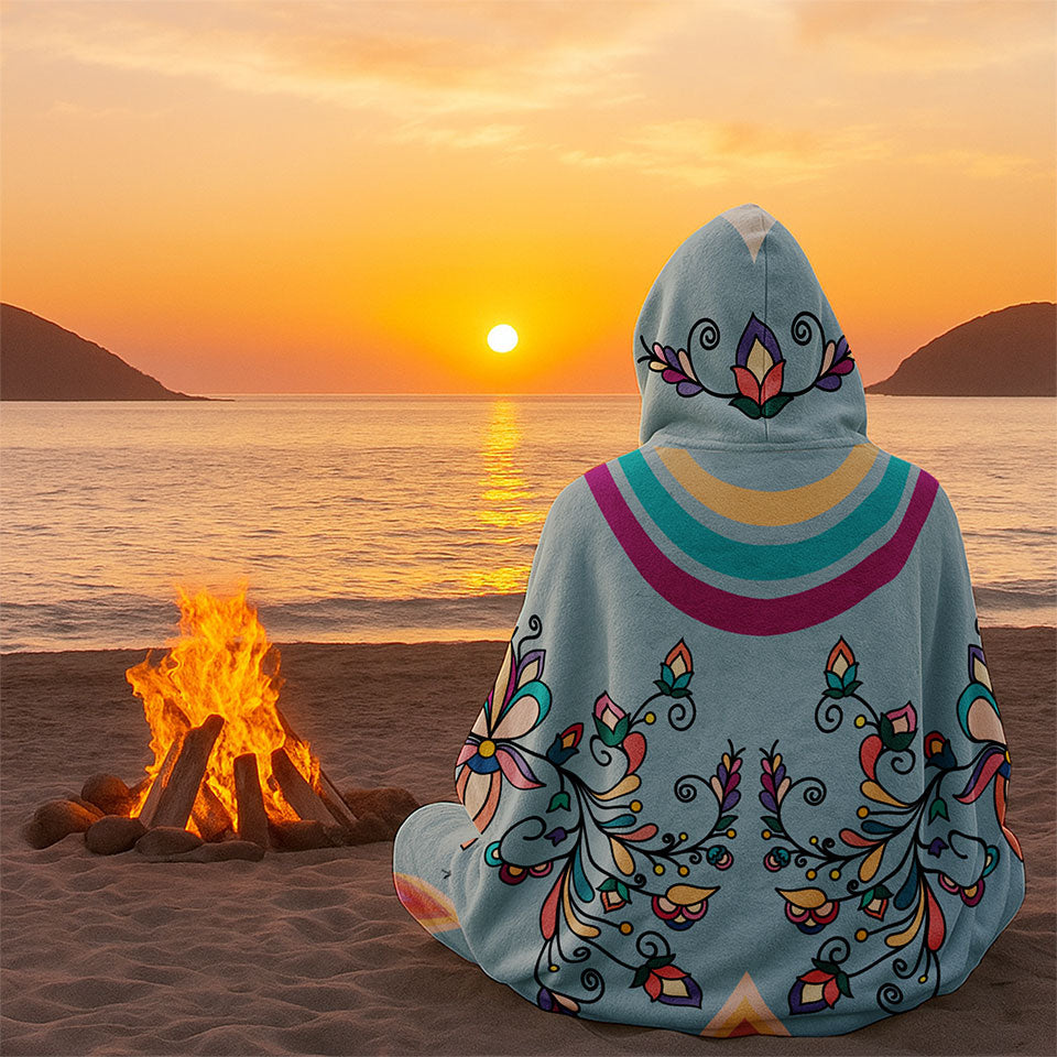 Guardian Petals Pastel Hooded Blanket