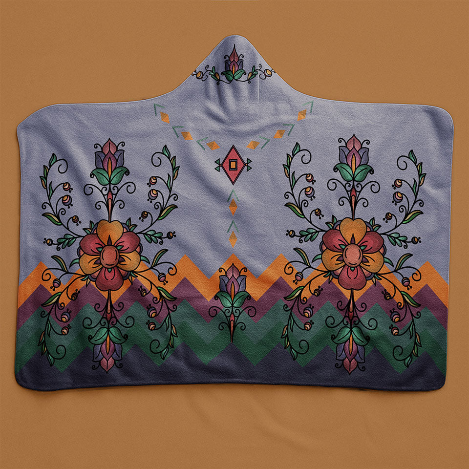 Rust & Ember Flower Song Hooded Blanket