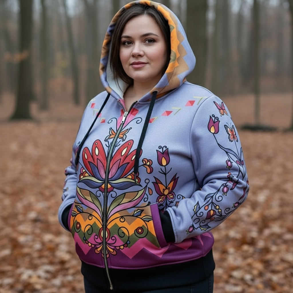 Red Willow Whispers Women's Sherpa Hoodie