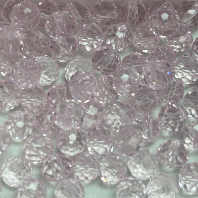 6mm Rondelle Glass Bead - Crystal