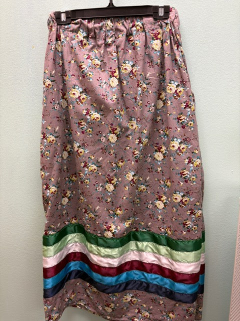 Silver Floral Ribbon Skirt