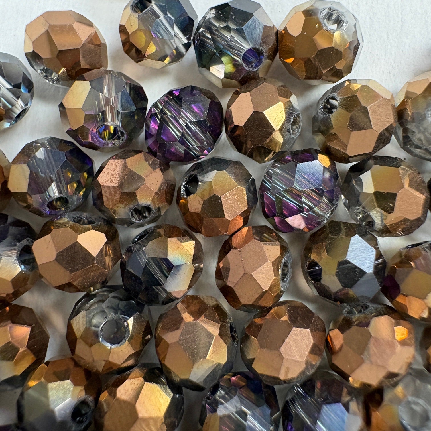 6mm Rondelle Glass Bead - Crystal Opal