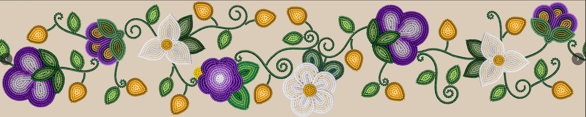Midnight Moss Bloom Printed Ribbon